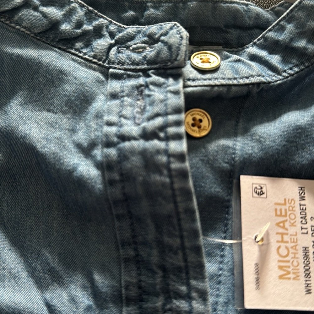 NWT Michael Michael Kors Size 2X Blue Jean Dress - Picture 8 of 8